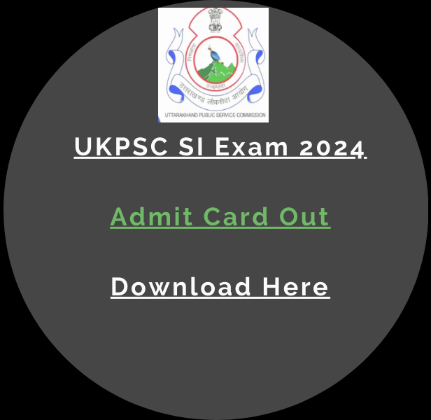 UKPSC SI Admit Card 2024